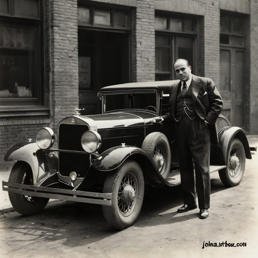 Al Capone and black Cadillac