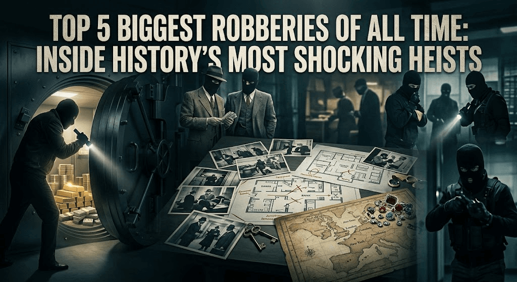 Top 5 Biggest Robberies of All Time : Inside History’s Most Shocking Heists Top 5 Biggest Robberies of All Time: Inside History’s Most Shocking Heists